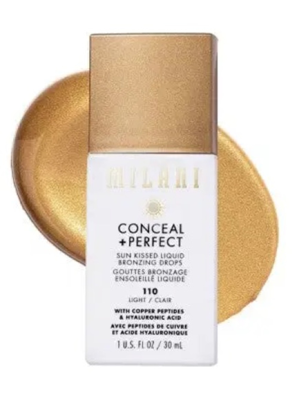 Milani Conceal + Perfect Sun Kiss Bronzing Drops Light 1